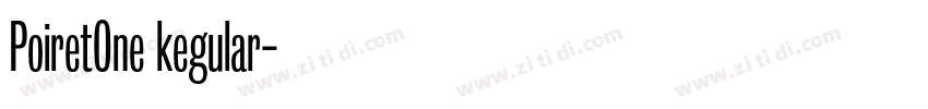 PoiretOne kegular字体转换